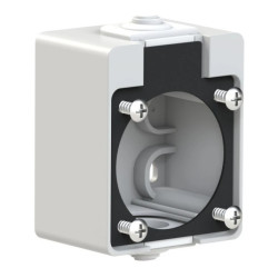 Puszka do gniazd jednofazowych o kołnierzach 50x50mm szara 106-0g