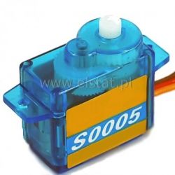 Serwo S0005 1.0kg*cm 0.12sec/60° + orczyki