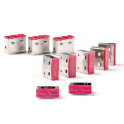 Smartkeeper Blokada portu USB CSK-PC01P Zestaw 10-elementowy czerwony, stali szlachetnej bez klucza, Stałe zabezpieczeni