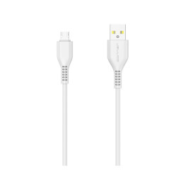 Przyłącze micro USB - białe - 2m