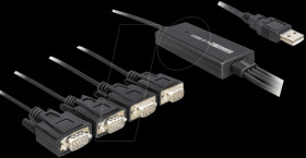 61887 Delock USB 2.0 &gt; 4 x serial cable adapter