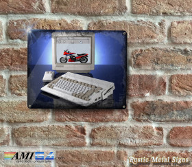 Inspiring Amiga 600 Rustic Finish - Metal Sign