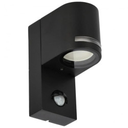 Ogrodowa oprawa elewacyjna, kinkiet z czujnikiem ruchu Vira 1 Sensor GU10 czarny IP54 EDO777376