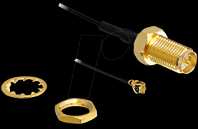 88409 SMA jack/mount &gt; MHF/U.FL plug 50 mm