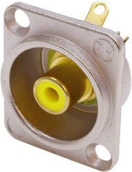 RCA chassis socket, Cincheinbaubuchse, 10 A, löten, NF2D-4