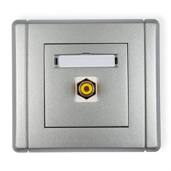 Gniazdo pojedyncze RCA (typu cinch - żółty, pozłacany)