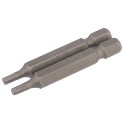 Draper 64253 3mm 1/4" Hex Hexagonal Insert Bit 50mm Long x 2