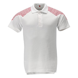 20083 Polo Shirt 2XL white/traffic red