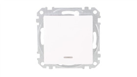 Przycisk 1-Biegunowy Z Podświetleniem, Biały, Sedna Design I Elements Sdd111111l
