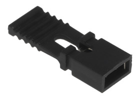 Miniaturowe gniazdo izolowane, Żeński, Prosty, Czarny, typ: Zamknięta góra, uchwyt do wyciągania, 2-pinowe raster: