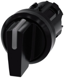 Przełącznik 3 pozycyjny 22mm czarny bez samopowrotu I-O-II możl podświetlenie tworzywo IP69k SIRIUS ACT 3SU1002-2BL10-0AA0