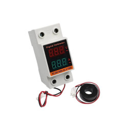 Miernik amperomierz 100A DIN voltomierz 20-500V AC na szynę DIN