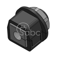 Dławnica kablowa dzielona KVT 20, na 1 moduł KT mały, czarna, 45024