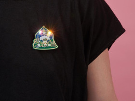 Adafruit Biology Girl Badge Soldering Kit by Maker Queen