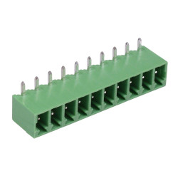 10-Way 3.81mm Horizontal PCB Header Closed Ends 8A 300V