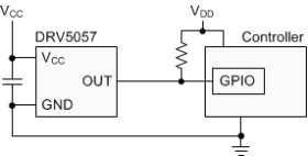Linear hall effect sensor with digital PWM output