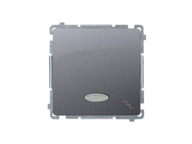 SIMON BASIC Wyłącznik schodowy z podświetleniem szybkozłącza inox metalizowany BMW6L.01/21 KONTAKT SIMON