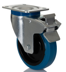 Koło samonastawne średnica kabla 125mm Płyta RS PRO 230kg wysokość całkowita 155mm