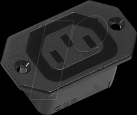 43R031111 Socket for non-heating appliances C13, longitudinal flange