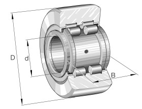 Rolka prowadząca, Koncentryczny, śr: 80mm, dł: 32mm, otwór: 40mm