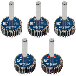 Sealey FW2510405 25 x 10mm Abrasive Flap Wheel on 6mm Shaft 40Grit - Pack of 5