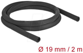 19179 Woven Sleeve self-closing heat-resistant 2 m x 19 mm black