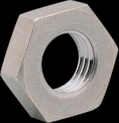 Hexagon nut, M8, W 13 mm, H 4 mm, outer Ø 15 mm, brass, nickel-plated, E10021