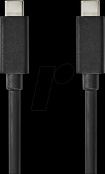 CCGL64020BK10 USB 3.2 cable, C connector &gt; C connector, 1 m, black