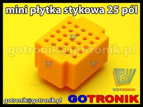Mini płytka stykowa 25 pól zółta