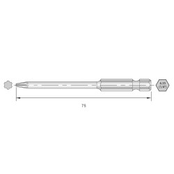 Bit Torx BERNSTEIN Tools for Electronics 6-IP08-75 E 6.3 6 szt.