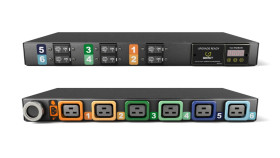 Vertiv MG01D1R1-06L193-3PS56B2H10-S, Regulowany, 1U, Trójfazowy, Poziome, Czarny, LED