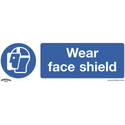 Worksafe SS55V1 Mandatory Safety Sign - Wear Face Shield - Self-Adhesive Vinyl