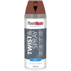 PlastiKote 23124 Twist &amp; Spray Matt 400ml Pantile Red