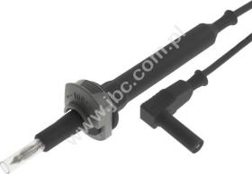 5949-IEC-120-SW Przewód SIL 1,0mm2, 1,2m, sonda/wt.kąt.4mm, czarny, ELECTRO-PJP, 5949IEC120SW