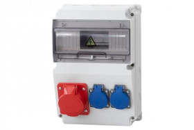 Rozdzielnica LAGO 10M - gniazda 32A 5p, 2x230V /10 modułów/