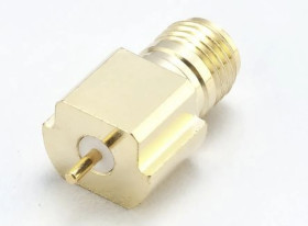 Złącze koncentryczne, 50, 18GHz, Żeńskie, męskie, Lutowane, Montaż na krawędzi +165C -65C