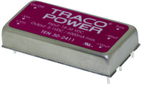 DC converter, 18-36 VDC, 12.8 W, 1 output, 1.5 VDC, 80 % efficiency, TEN 30-2407