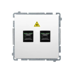 Simon Basic Gniazdo światłowodowe / optyczne podwójne biały BMGS2.01/11