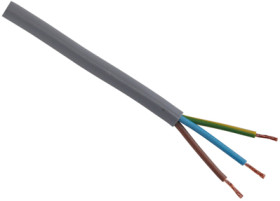 PVC sheathed cable H05VV-F 5 G 2.5 mm², unshielded, gray, H05VV-F 5G2,50 GRAU