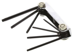 Zestaw kluczy imbusowych, T6 T7 T8 T9 T10 T15 T20, 7 szt. T6, T7, T8, T9, T10, T15, T20, materiał: Stal