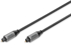 Connection cable, 3 m, black, Toslink plug, straight to Toslink plug, straight, DB-510510-030-S