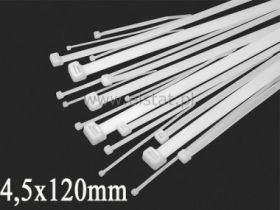 Opaska zaciskowa 4,5x120mm biała naturalna