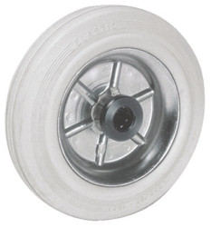 Kółko do wózka, Lite, Guma, Czarny, Szary, obc.: 230kg, śred.: 200mm, szer.: 50mm