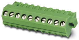 Socket header, 3 pole, pitch 5.08 mm, angled, green, 1971073