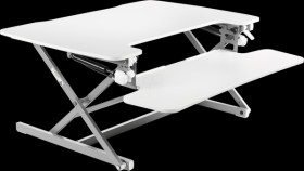 028-0005 Sitting/standing workstation, up to 15 kg, 89 x 59 cm