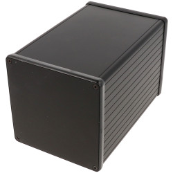 Hammond 1455NS1601BK Extruded Enclosure 103 X 103 X 160 Black Anodise