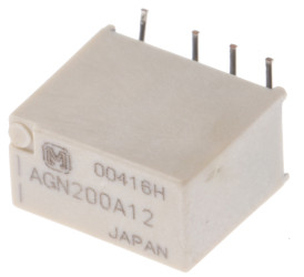 Przekaźnik sygnału, 12V dc, 1 A, DPDT, 2-polowy, montaż SMD, Panasonic FTR-B3