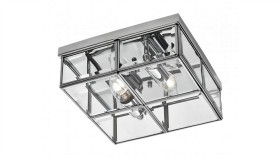 Plafon W Geometrycznym Kształcie Monza Chromowany Do Salonu 2Xe14 Lp-2323/2C...