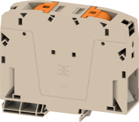 Through terminal block, push-in connection, 150 mm², 309 A, 8 kV, dark beige, 2728700000