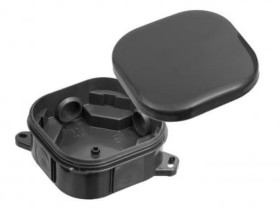Puszka n/t hermetyczna PH 92x92x44 klik pusta IP54 czarna A.0018C /10szt./